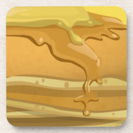 可愛いパンケーキとメープルシロップ コースター