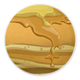 可愛いパンケーキとメープルシロップ セラミックノブ