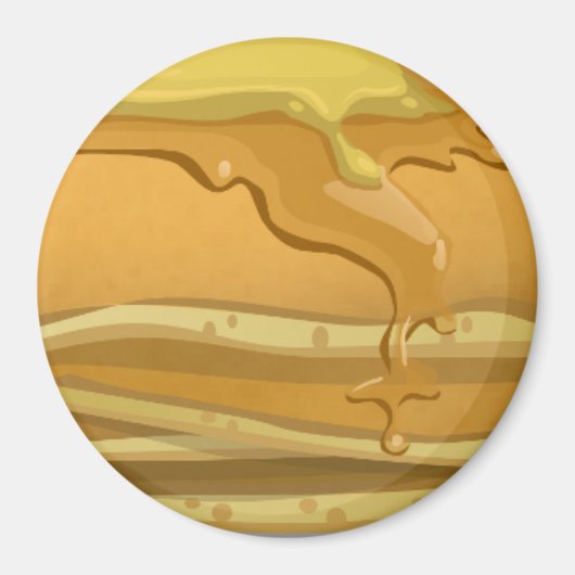 可愛いパンケーキとメープルシロップ マグネット (正面)