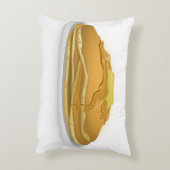 可愛いパンケーキのメープルシロップ アクセントクッション (裏面(縦))