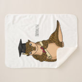 可愛いパンゴリン卒業漫画 シェルパブランケット (正面(横))