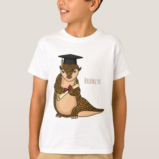 可愛いパンゴリン卒業漫画 Tシャツ (正面)