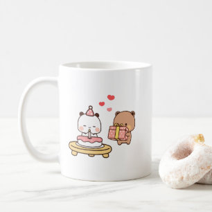 可愛いパンダのカップルhugin、bubuとdudu愛 コーヒーマグカップ