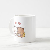 可愛いパンダのカップルhugin、bubuとdudu愛 コーヒーマグカップ (正面左)