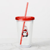 可愛いパンダのクマのアクリルのタムのクリスマスアニメ アクリルタンブラー (裏面)