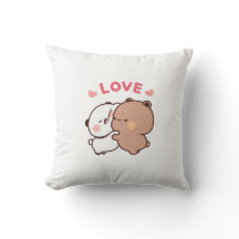 可愛いパンダのクマのカップル、ブブとデュデュのハグの愛