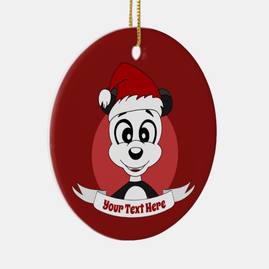 可愛いパンダのクマのセラミックの飾り付きクリスマスアニメ セラミックオーナメント (右)