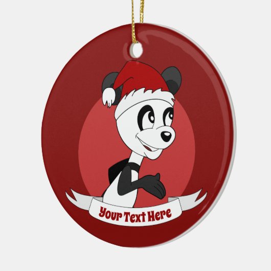 可愛いパンダのクマのセラミックの飾り付きクリスマスアニメ セラミックオーナメント (左)