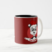 可愛いパンダのクリスマスマンガbear Two-Tone co ツートーンマグカップ (正面右)