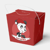 可愛いパンダのベアペアボックス付きクリスマスアニメ フェイバーボックス (裏面サイド)