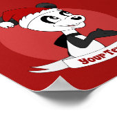 可愛いパンダのベアーポスターのクリスマスアニメ ポスター (角)