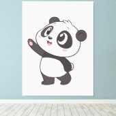 可愛いパンダベアなびく – Canvas Print キャンバスプリント (インサイチュ (ウッドフロア))