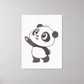 可愛いパンダベアなびく – Canvas Print キャンバスプリント (正面)
