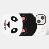 可愛いパンダベア顔カスタマイズ iPhoneケース (裏面横)