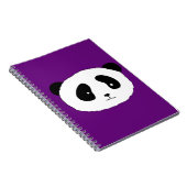 可愛いパンダベア顔モダンおもしろいby LeahG ノートブック (右側)