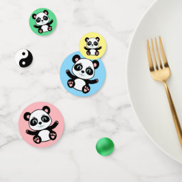 可愛いパンダ数々のクマの色 コンフェッティ