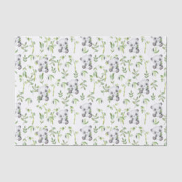 可愛いパンダ熊かわいいカブ竹の緑のデコパージュ 薄葉紙