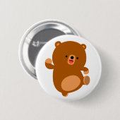 可愛いパーキーな漫画のクマ 缶バッジ (正面&裏面)