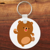 可愛いパーキーな漫画クマのキーチェーン キーホルダー (正面)