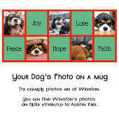 可愛いパーソナライズされたおもしろいフォトギフト犬のママPup コーヒーマグカップ