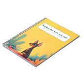 可愛いパーソナライズされたかわいいドッグノート ノートブック (左側)