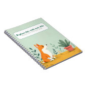 可愛いパーソナライズされたかわいいドッグノート ノートブック (右側)