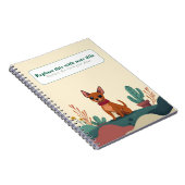 可愛いパーソナライズされたかわいいドッグノート ノートブック (右側)