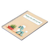 可愛いパーソナライズされたかわいいドッグノート ノートブック (左側)