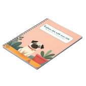 可愛いパーソナライズされたかわいいドッグノート ノートブック (左側)