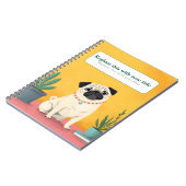 可愛いパーソナライズされたかわいいドッグノート ノートブック (左側)