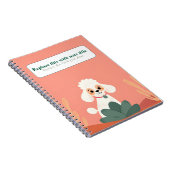 可愛いパーソナライズされたかわいいドッグノート ノートブック (右側)