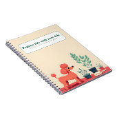 可愛いパーソナライズされたかわいいドッグノート ノートブック (右側)