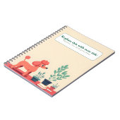 可愛いパーソナライズされたかわいいドッグノート ノートブック (左側)