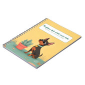 可愛いパーソナライズされたかわいいドッグノート ノートブック (左側)