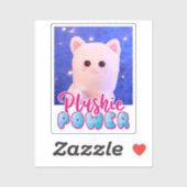 可愛いパーソナライズされたかわいいピンクブループルシエのパワー シール (シート)