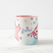 可愛いパーソナライズされたがん〔占星術の〕十二宮図サインMug for Girl ツートーンマグカップ (中央)