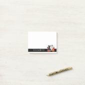 可愛いパーソナライズされたねこカボチャのハロウィン ポストイット (デスク上)