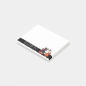 可愛いパーソナライズされたねこカボチャのハロウィン ポストイット (アングル)