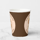 可愛いパーソナライズされたひげ竜トカゲの誕生日 紙コップ (左)