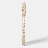 可愛いパーソナライズされたみすぼらしいシックなフローラウッドモノグラム Case-Mate iPhoneケース (裏面 / 右)