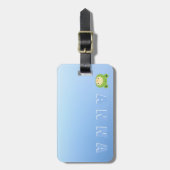 可愛いパーソナライズされたアヒル ラゲッジタグ (正面縦)