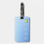 可愛いパーソナライズされたアヒル ラゲッジタグ (裏面縦)