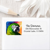 可愛いパーソナライズされたアマゾンアロットのアートワーク ラベル (インサイチュ)