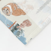 可愛いパーソナライズされたウッドランド動物ベビーブランケット フリースブランケット (角)