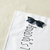 可愛いパーソナライズされたオレンジ色のタコの触手 ビーチタオル (インサイチュ)