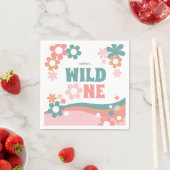 可愛いパーソナライズされたガールワイルドワンパーティー スタンダードカクテルナプキン (インサイチュ)