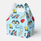 可愛いパーソナライズされたキッズ柄 フェイバーボックス (裏面サイド)