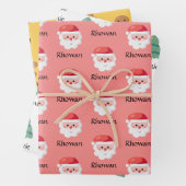 可愛いパーソナライズされたクリスマスラッピング紙 ラッピングペーパーシート (インサイチュ)