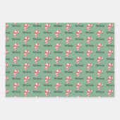 可愛いパーソナライズされたクリスマスラッピング紙 ラッピングペーパーシート (正面3)