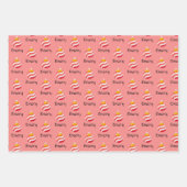 可愛いパーソナライズされたクリスマスラッピング紙 ラッピングペーパーシート (正面)